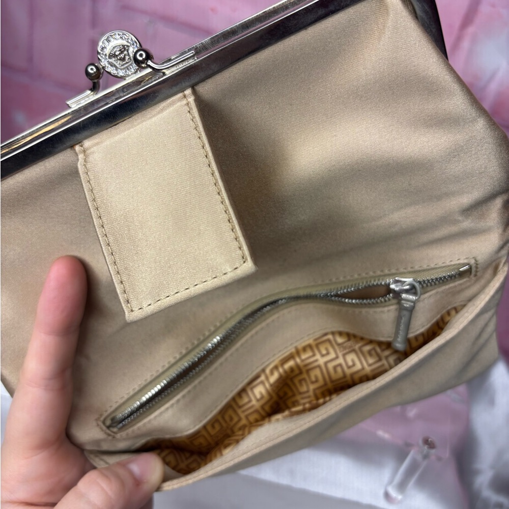 Versace Beige Wallet with Silver Accents - Picture 14 of 14